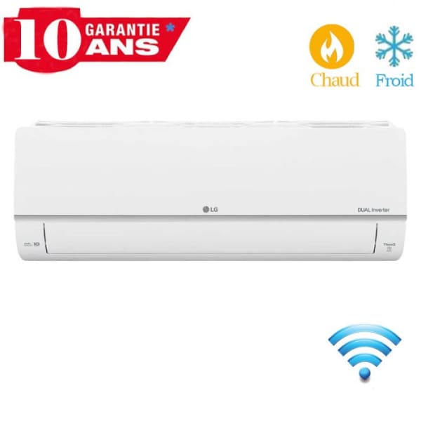 Climatiseur LG 12000 BTU Chaud / Froid Inverter DualCool E Look Blanc Climatiseur LG 12000 BTU Chaud / Froid Inverter DualCool E Look Blanc